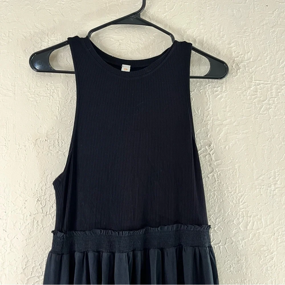Anthropologie Daily Practice Jump High Cut Out Dress in Black - Picture 4 of 12
